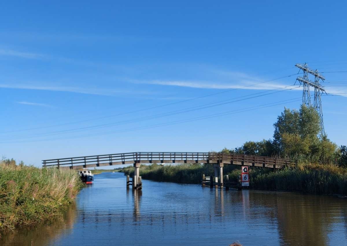 Haren, fietsbrug - Brücke bei Midden-Groningen