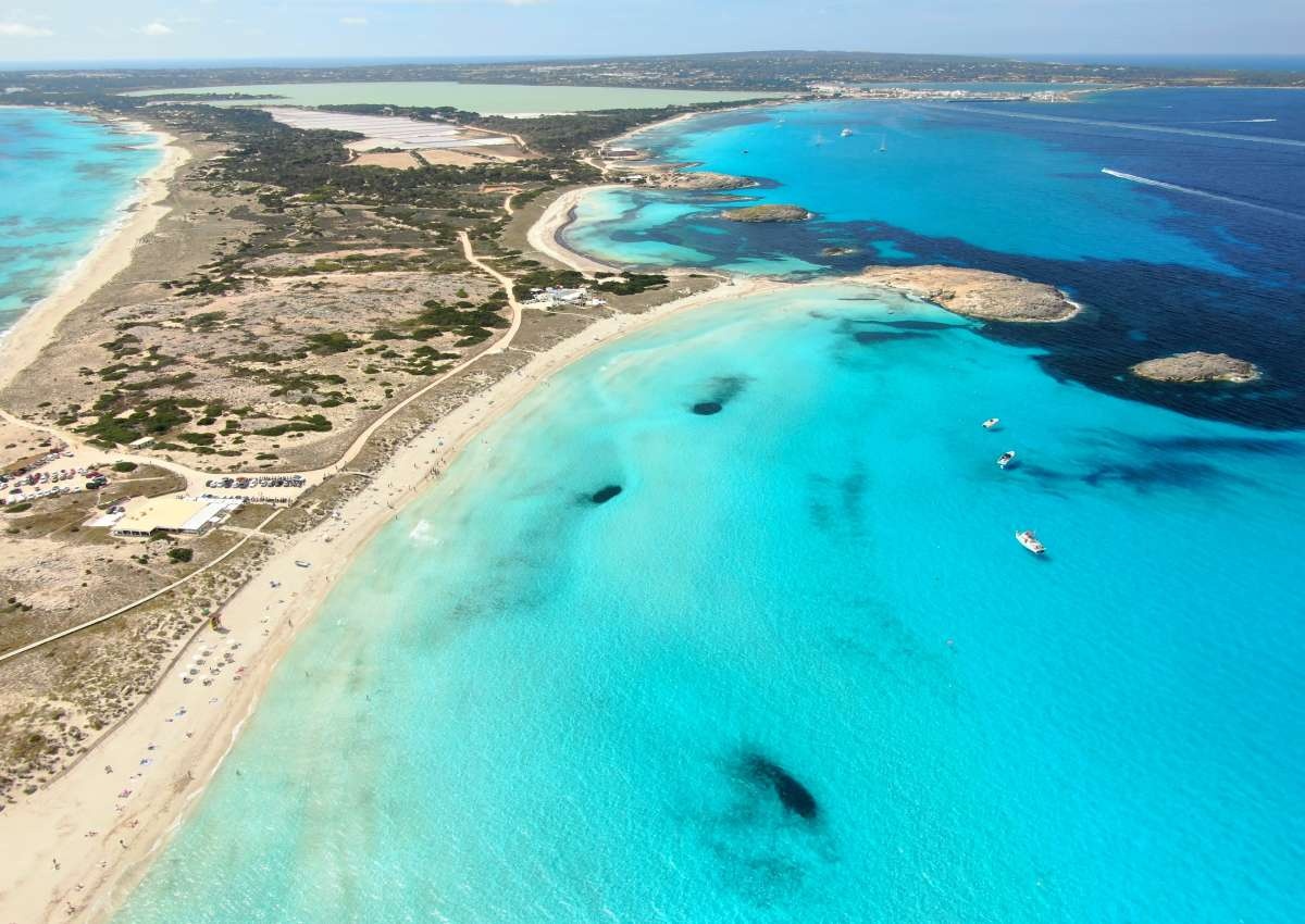 Formentera - Ses Illets - Playa Trocados, Anchor - Ankerplaats in de buurt van Formentera