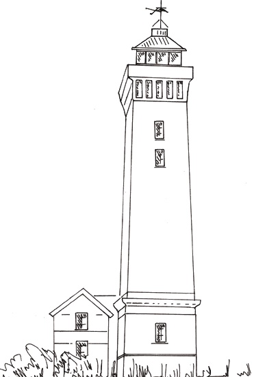 Helnaes - Leuchtturm bei Helnæs Sommerland
