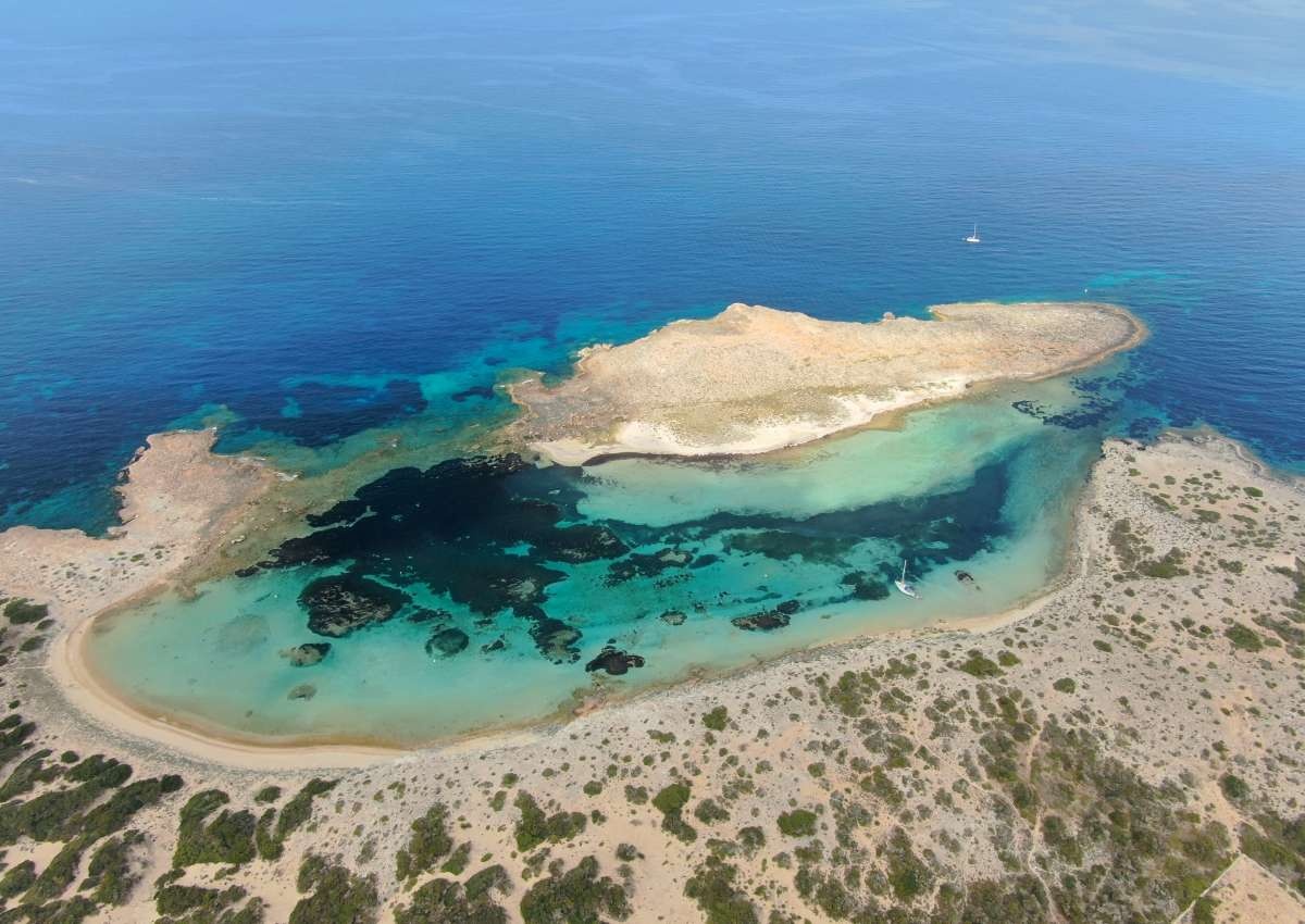 Isla Espalmador - Cala Torreta - Ankerplaats in de buurt van Formentera