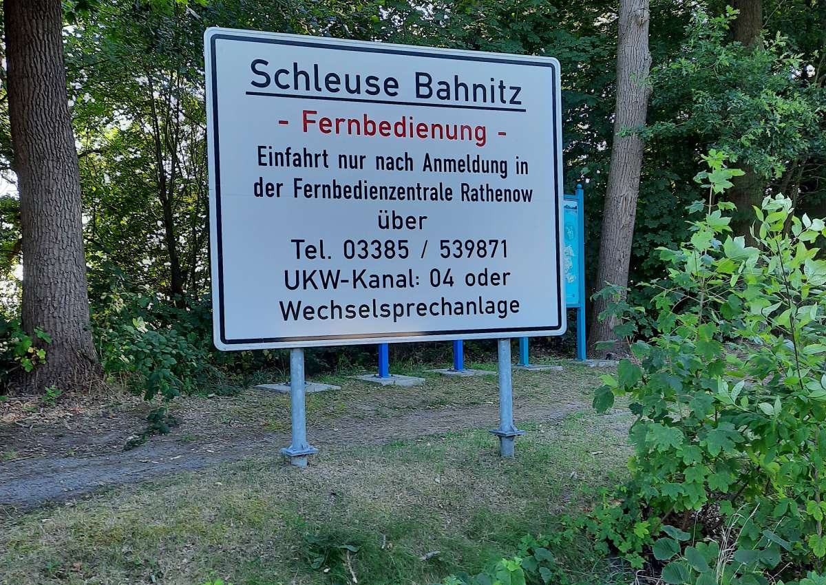 Schleuse Bahnitz - Navinfo bei Bahnitz