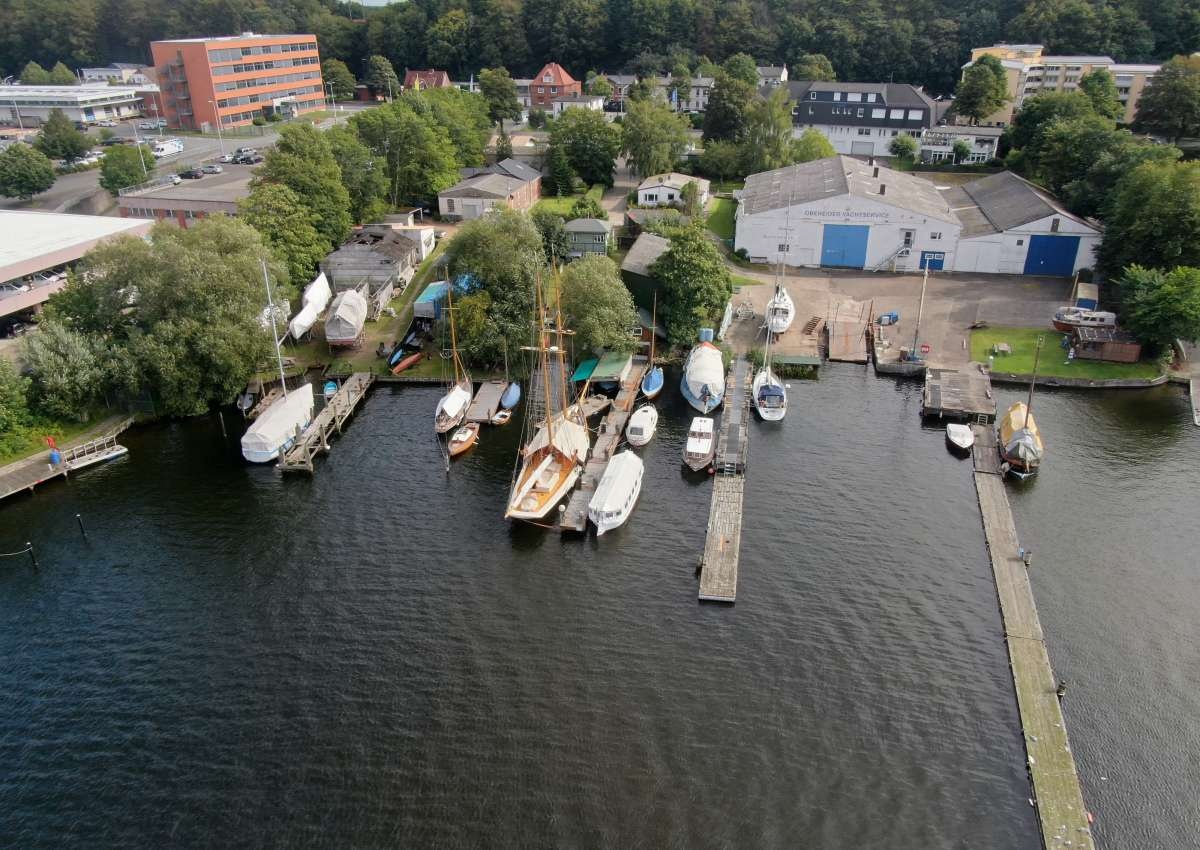 Obereider - Bootswerft Uecker - Hafen bei Rendsburg (Schleife)