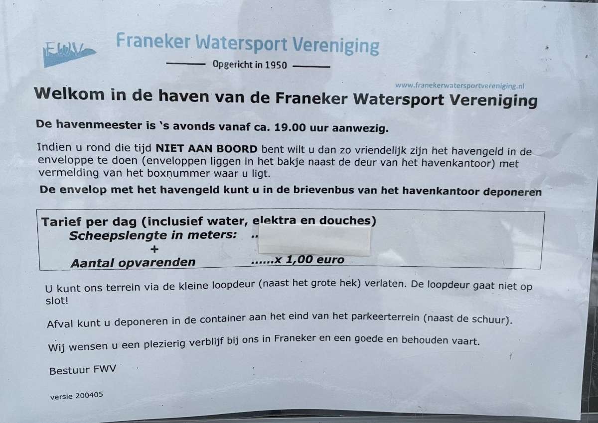 Franeker Watersport Vereniging - Hafen bei Franeker