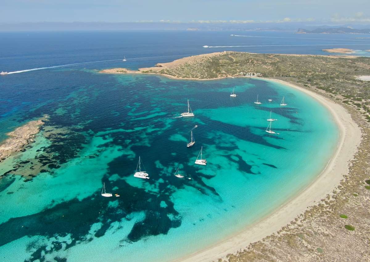 Isla Espalmador - Anchor - Ankerplatz bei Formentera