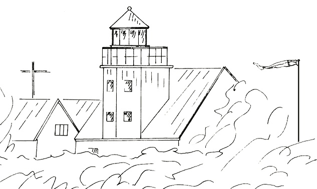 Møns Klint - Lighthouse near Hampeland