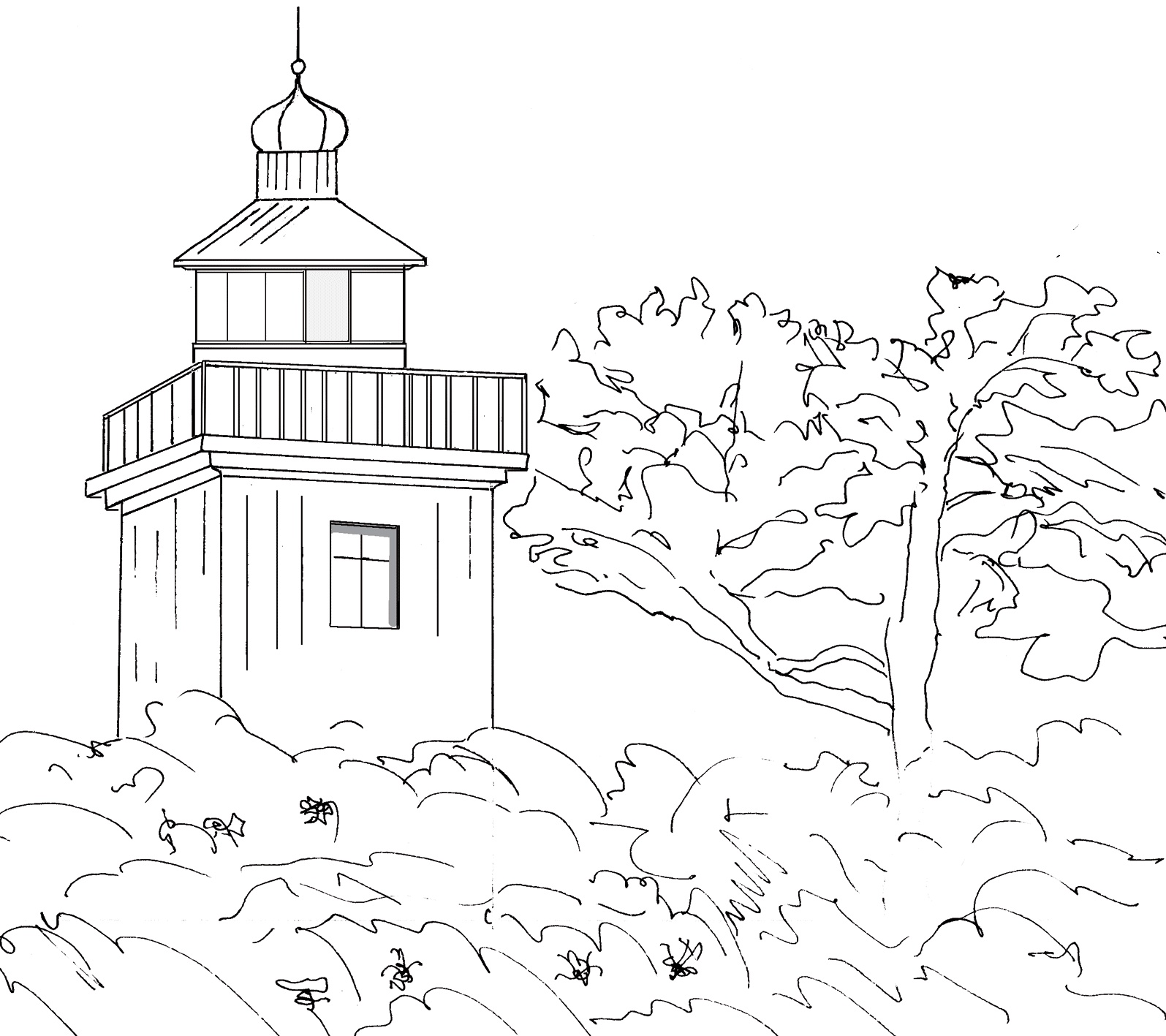 Spodsbjerg - Leuchtturm - Leuchtturm bei Hundested