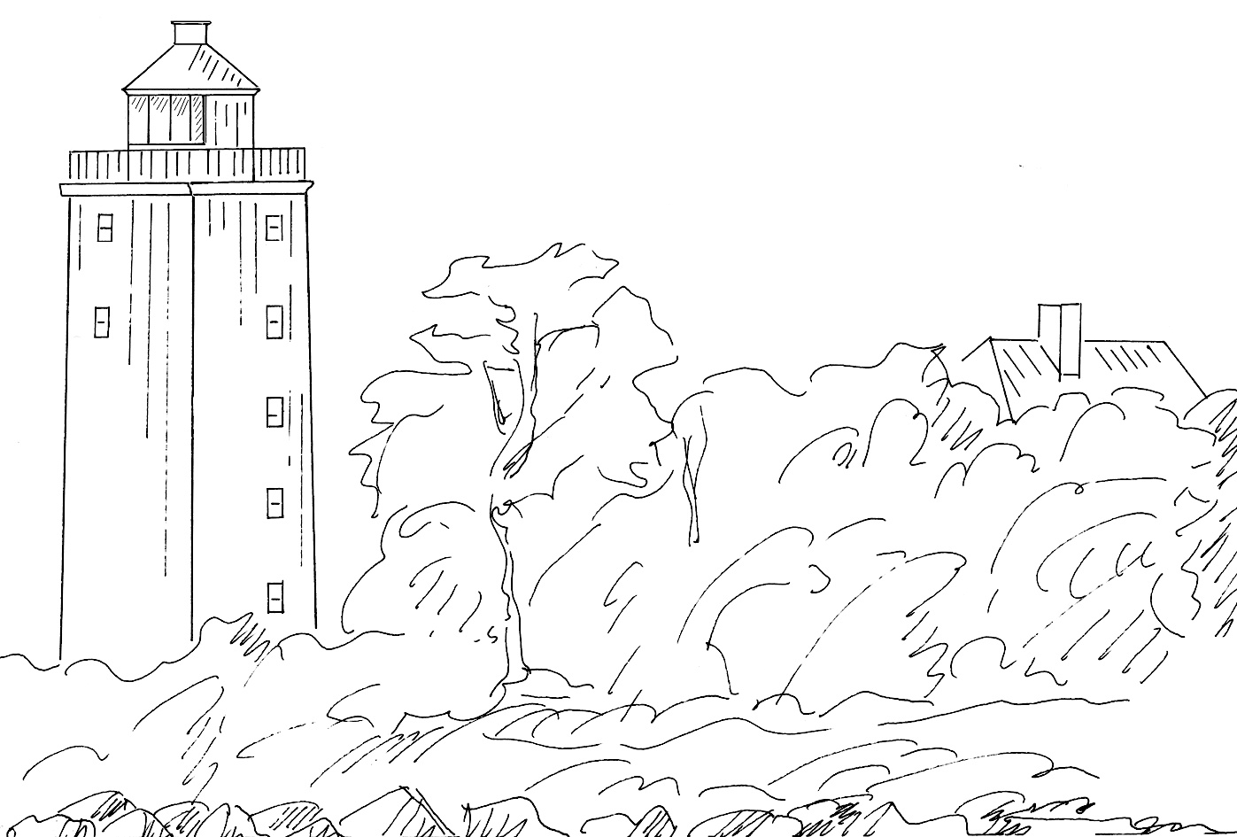 Bornholm - Svaneke, Lt - Leuchtturm bei Svaneke